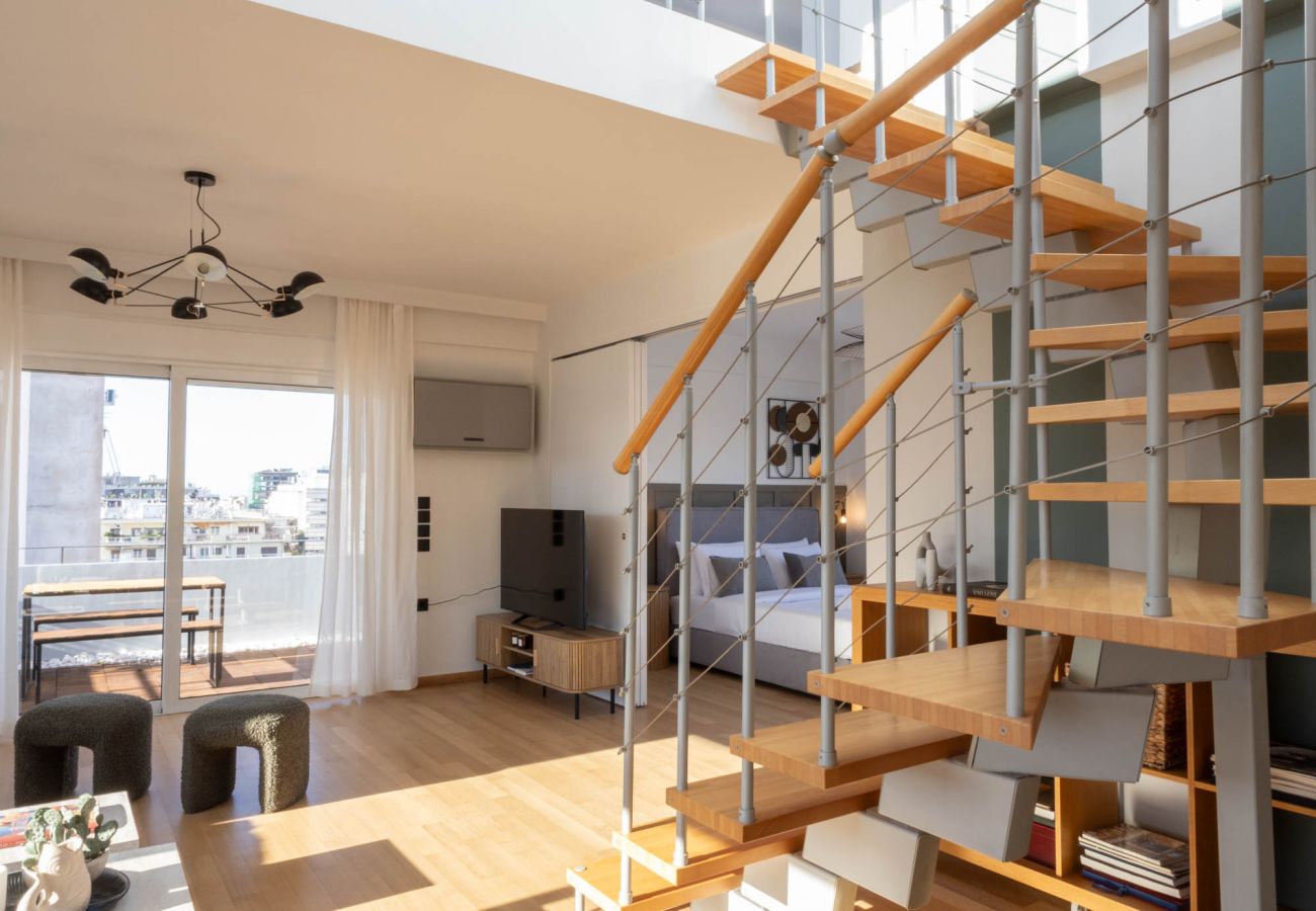 Appartement à Athens - Acropolis Sky Retreat | Jacuzzi & 3BR Maisonette