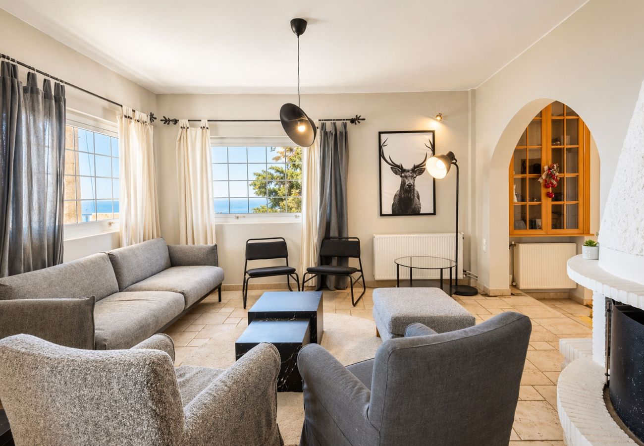 House in Voula - Voula Sea View Home with Jacuzzi | Newly Refreshed 2026