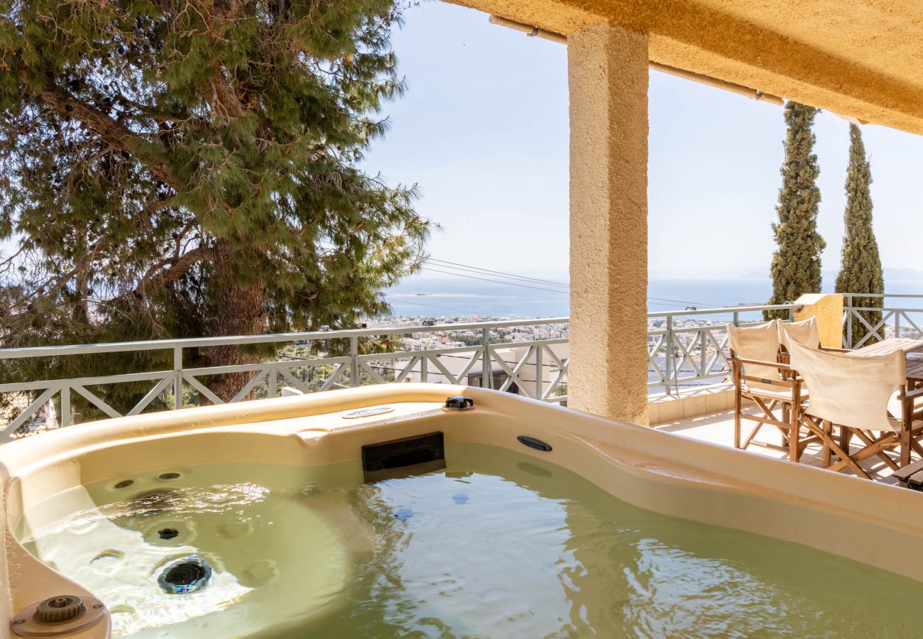 House in Voula - Voula Sea View Home with Jacuzzi | Newly Refreshed 2026