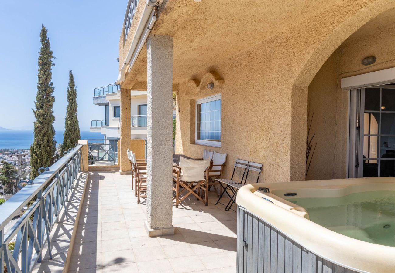 House in Voula - Voula Sea View Home with Jacuzzi | Newly Refreshed 2026