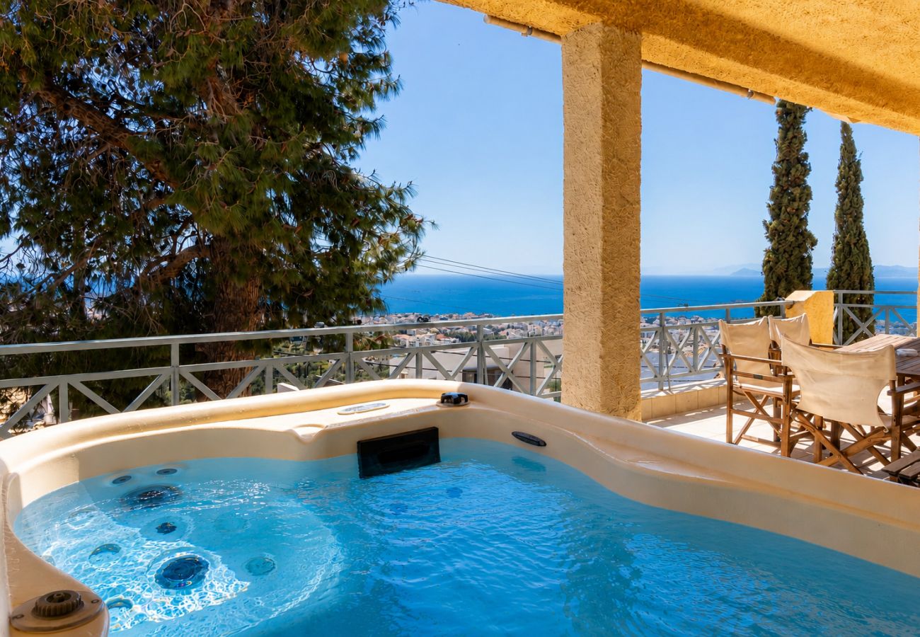 House in Voula - Voula Sea View Home with Jacuzzi | Newly Refreshed 2026