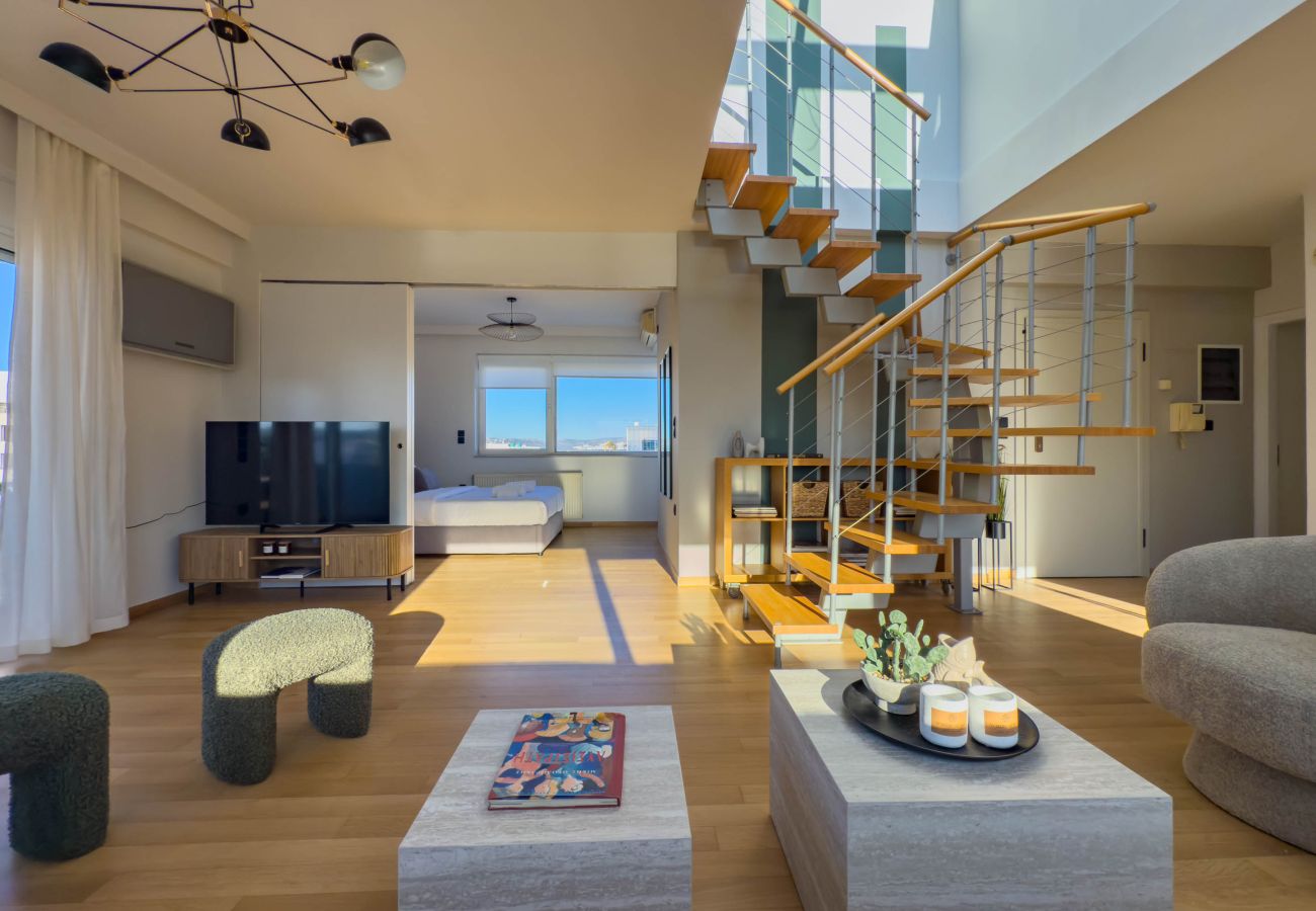 Apartment in Athens - Acropolis Sky Retreat | Jacuzzi & 3BR Maisonette