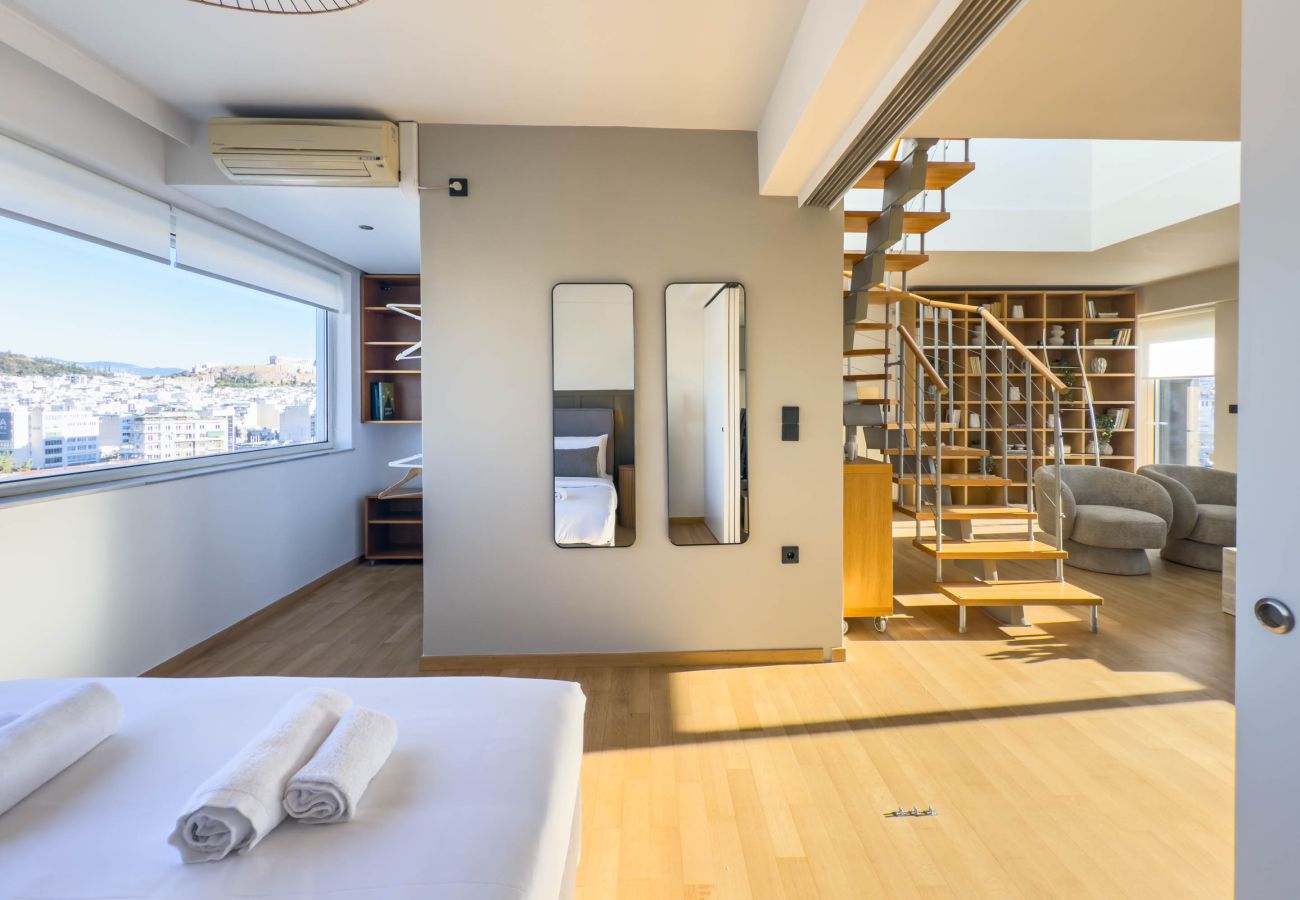 Apartment in Athens - Acropolis Sky Retreat | Jacuzzi & 3BR Maisonette