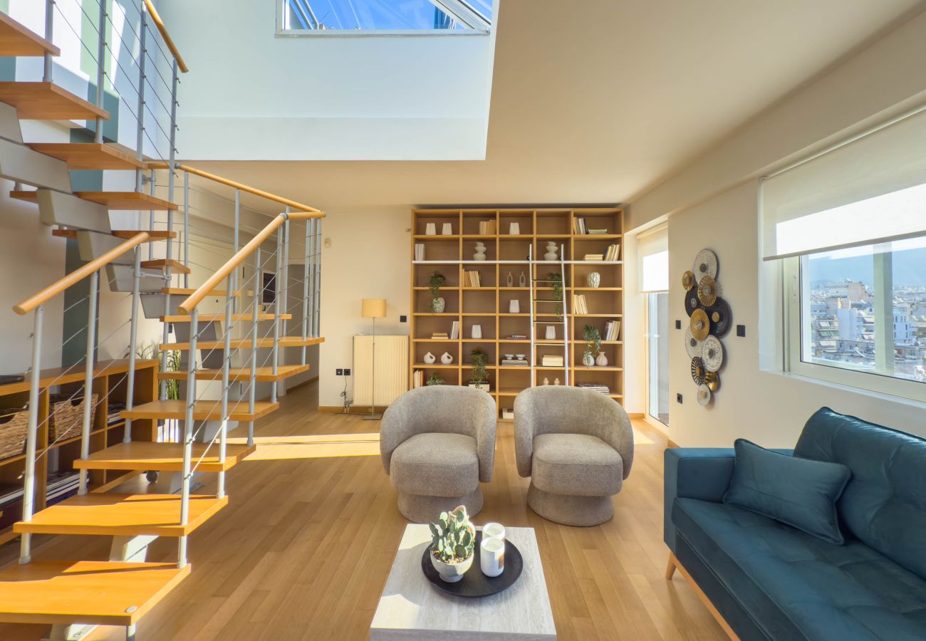 Apartment in Athens - Acropolis Sky Retreat | Jacuzzi & 3BR Maisonette
