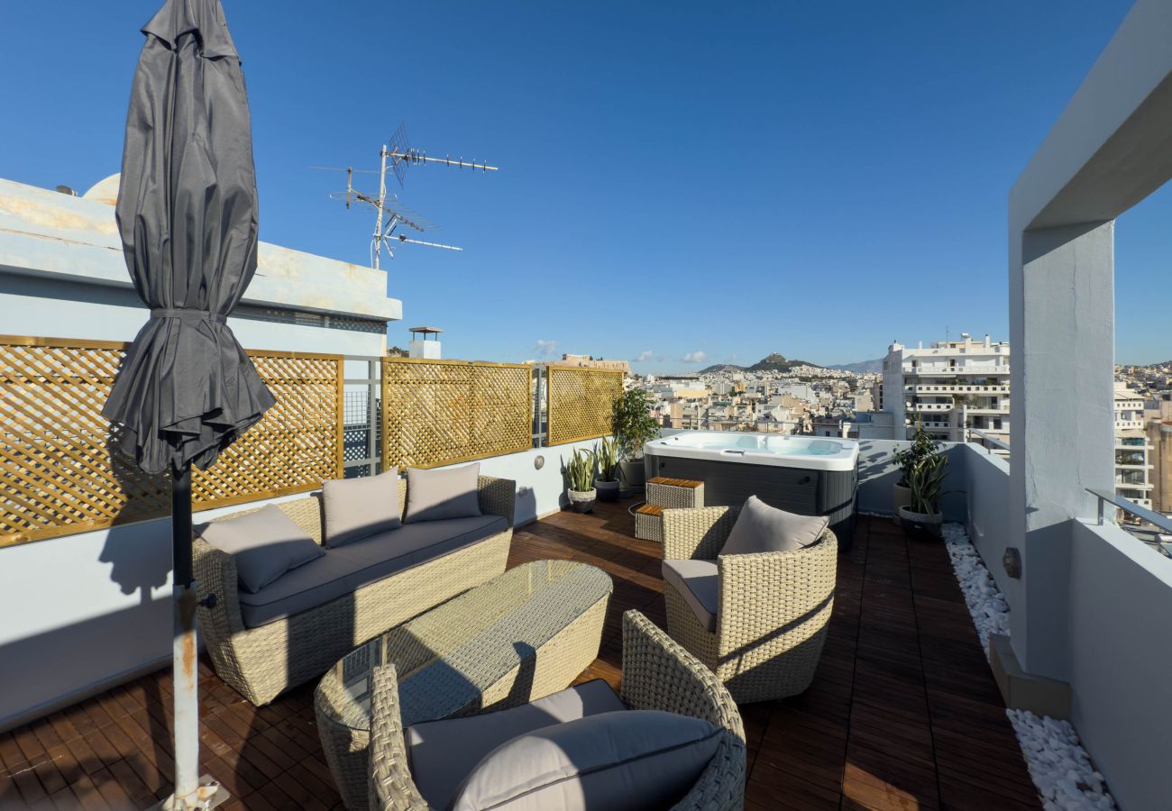 Apartment in Athens - Acropolis Sky Retreat | Jacuzzi & 3BR Maisonette
