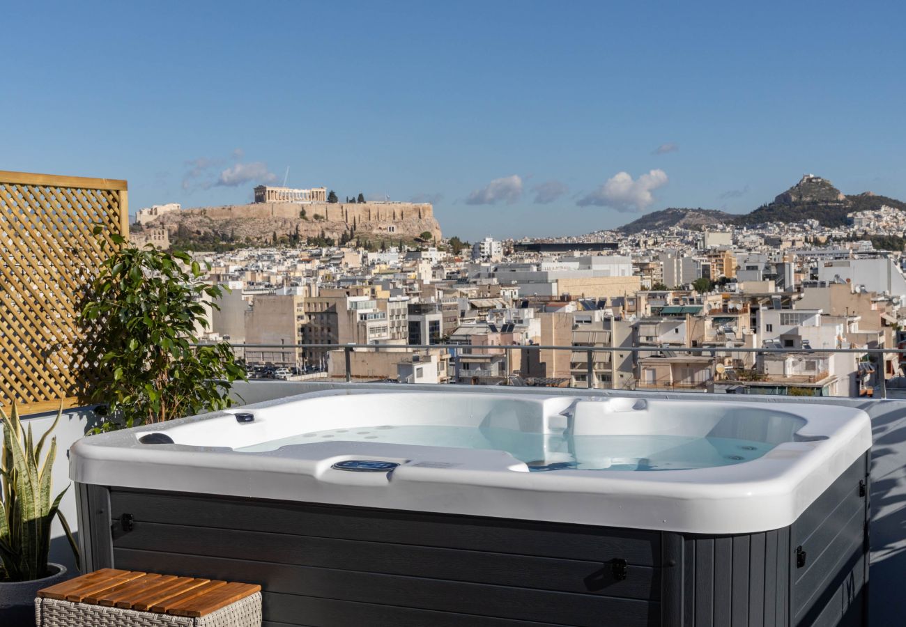 Apartment in Athens - Acropolis Sky Retreat | Jacuzzi & 3BR Maisonette